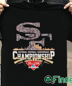 T shirt black San Francisco 49ers national football conference championship 2024 shirt