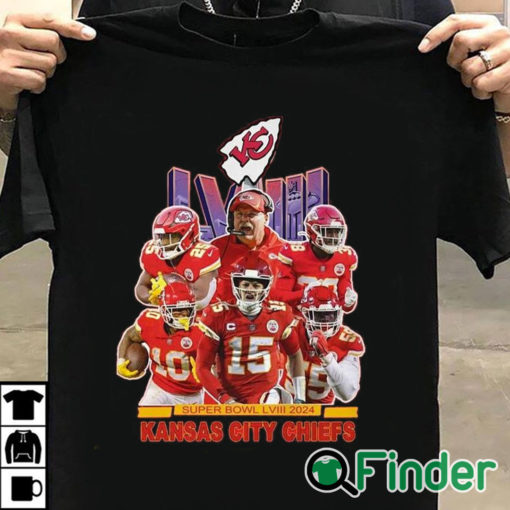 T shirt black Super Bowl LVIII 2024 KC Chiefs Shirt