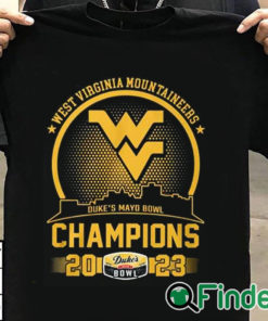 T shirt black West Virginia Mountaineers Duke's Mayo Bowl Champions 2023 Shirt