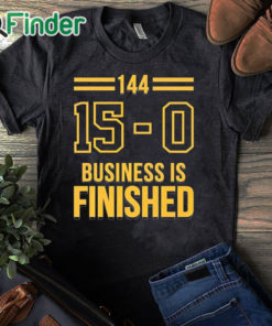 black T shirt 144 15 0 Business Is Finished Michigan Football T Shirt