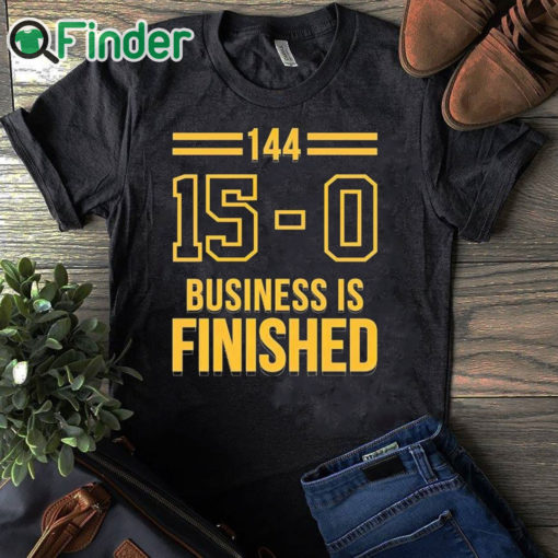 black T shirt 144 15 0 Business Is Finished Michigan Football T Shirt