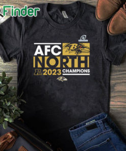 black T shirt AFC North Division Baltimore Ravens 2023 Champions shirt