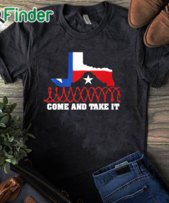 black T shirt Attorney General Ken Paxton Come And Take It Razor Wire Texas Shirt
