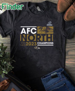black T shirt Baltimore Ravens AFC North Champions 2023 Shirt