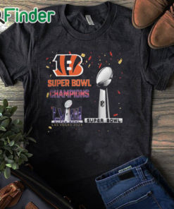 black T shirt Bengals Super Bowl Champions LVIII Las Vegas 2024 Shirt