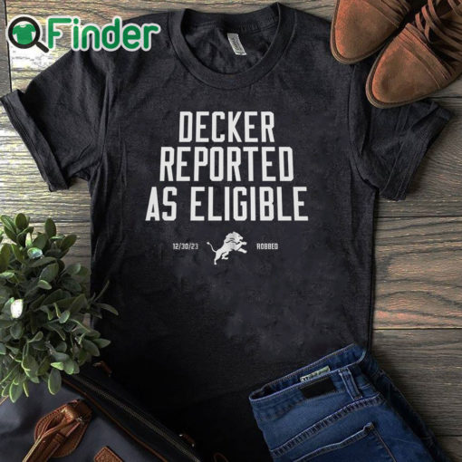 black T shirt Decker Reported As Eligible Shirt