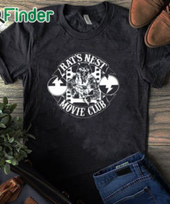 black T shirt Duncan Jones Rat’s Nest Movie Club Shirt