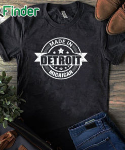 black T shirt Jj In Nh Made In Detroit Michigan Shirt