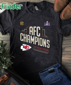 black T shirt Kansas City Chiefs AFC Champions 2024 Super Bowl LVIII Las Vegas Bound Logo Classic T Shirt