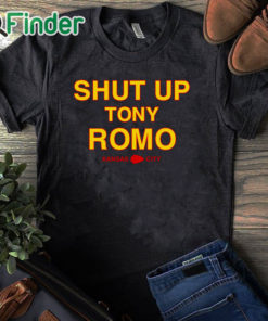 black T shirt Kansas City Chiefs Shut Up Tony Romo Shirt