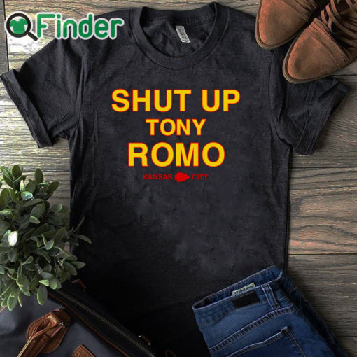 black T shirt Kansas City Chiefs Shut Up Tony Romo Shirt