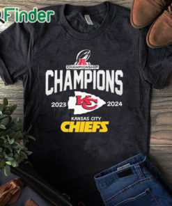 black T shirt Official AFC Champions 2023 2024 Kansas City Chiefs Super Bowl LVIII shirt