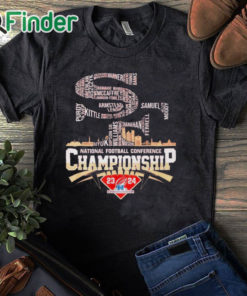 black T shirt San Francisco 49ers national football conference championship 2024 shirt