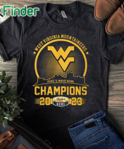black T shirt West Virginia Mountaineers Duke's Mayo Bowl Champions 2023 Shirt