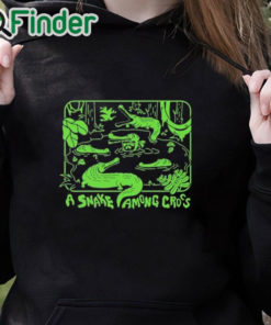 black hoodie A Snake Among Cros Shirt