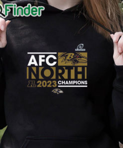 black hoodie Baltimore Ravens AFC North Champions 2023 Shirt