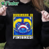black hoodie Business is finished Michigan Wolverines football mascot shirt