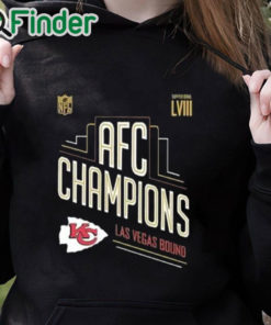 black hoodie Chiefs AFC Championship Shirt Super Bowl 2024
