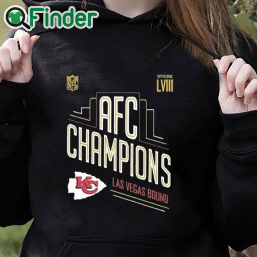 black hoodie Chiefs AFC Championship Shirt Super Bowl 2024