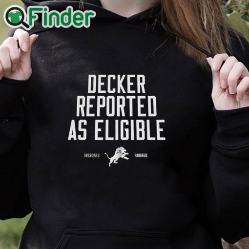 black hoodie Decker Reported As Eligible Shirt