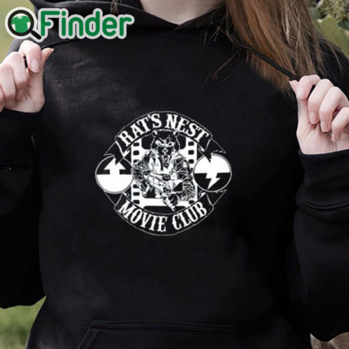 black hoodie Duncan Jones Rat’s Nest Movie Club Shirt