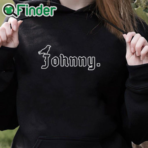 black hoodie Fieldstees The Johnny T Shirt