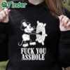 black hoodie Fuck You Asshole Mickey Mouse T Shirt