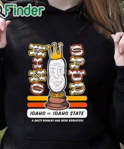 black hoodie Idaho Vs. Idaho State King Spud Trophy Shirt