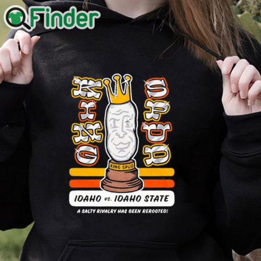 black hoodie Idaho Vs. Idaho State King Spud Trophy Shirt