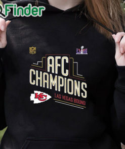black hoodie Kansas City Chiefs AFC Champions 2024 Super Bowl LVIII Las Vegas Bound Logo Classic T Shirt
