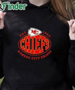 black hoodie Kansas City Chiefs Est 1960 Hoodie