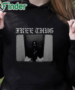 black hoodie La Flame Free Thug Shirt