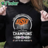 black hoodie OSU Cowboy Football Taxact Texas Bowl Champions 2023 Let's Go Pokes Shirt