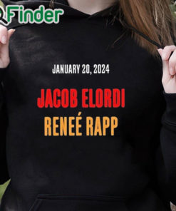 black hoodie Official Snl Season 49 January 20, 2O24 Jacob Elordi Renee Rapp Shirt