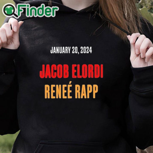 black hoodie Official Snl Season 49 January 20, 2O24 Jacob Elordi Renee Rapp Shirt