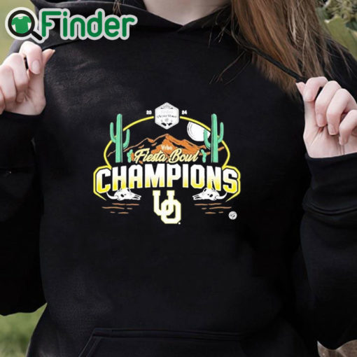 black hoodie Oregon Duck 2024 Vrbo Fiesta Bowl Champions Shirt