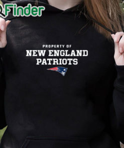 black hoodie Property of New England Patriots Hoodie