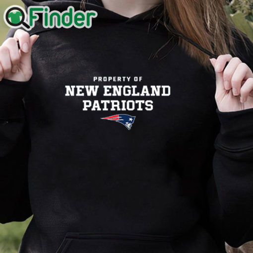 black hoodie Property of New England Patriots Hoodie