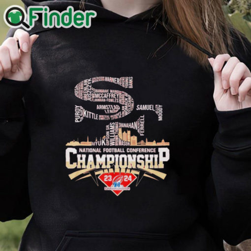 black hoodie San Francisco 49ers national football conference championship 2024 shirt