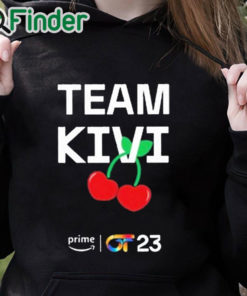 black hoodie Team Kivi Sudadera Shirt