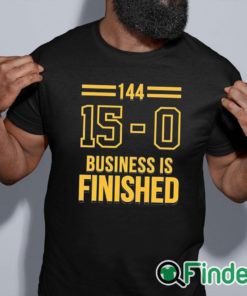 black shirt 144 15 0 Business Is Finished Michigan Football T Shirt