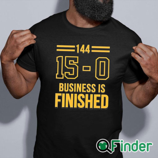 black shirt 144 15 0 Business Is Finished Michigan Football T Shirt