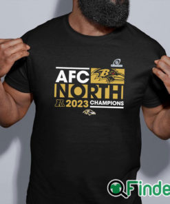 black shirt AFC North Division Baltimore Ravens 2023 Champions shirt