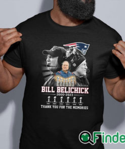 black shirt Bill Belichick Patriots 2000 2023 6 Super Bowl Champion Thank You For The Memories Shirt