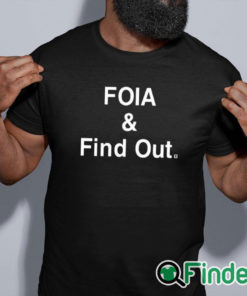 black shirt Caresse Jackman Foia And Find Out Shirt