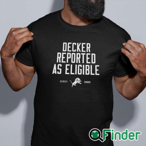 black shirt Decker Reported As Eligible Shirt