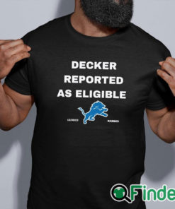 black shirt Decker Reported As Eligible Shirt Lions Fans Shirt Lions Shirt Decker