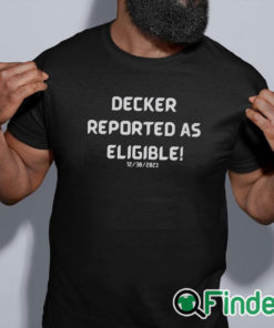 black shirt Decker Reported As Eligible T Shirt