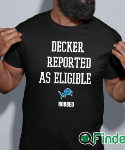 black shirt Detroit Lions Decker Reported As Eligible Robbed Shirt