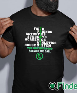 black shirt Faith Friends Activities Students Academics Athletics House System Trinity 2024 Shirt